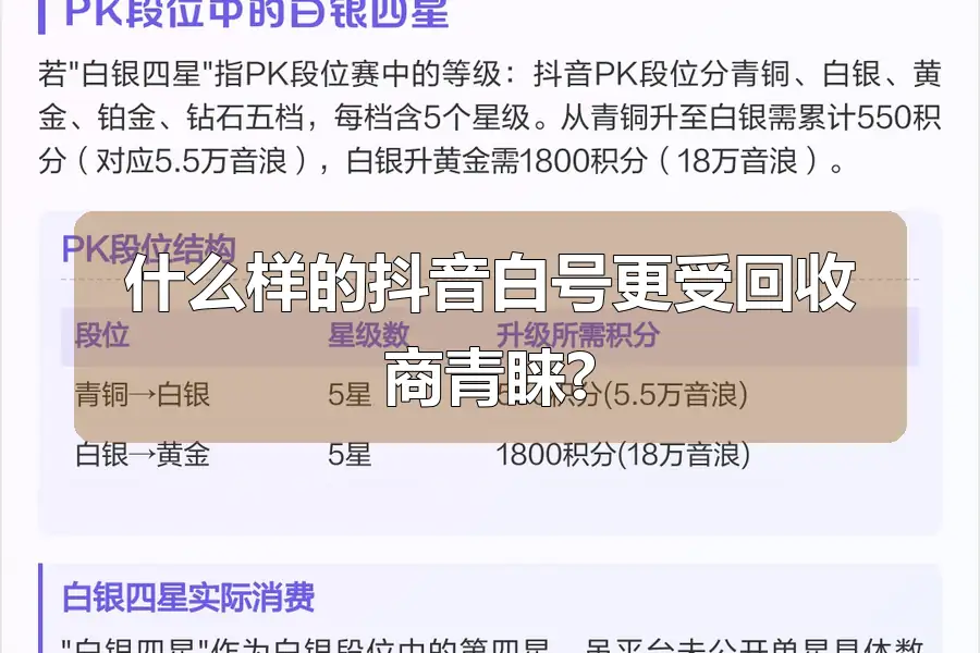 什么样的抖音白号更受回收商青睐?